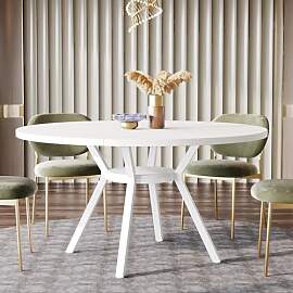 Tribesigns Runder Esstisch für 4 Personen,120CM