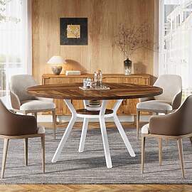 Tribesigns Runder Esstisch für 4 Personen,120CM