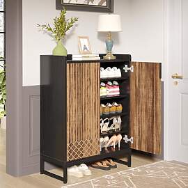 Tribesigns Schuhschrank mit 2 Türen, 73x35x105cm, 