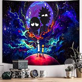 Trip-py Weltraum-Wandteppich, Hippie-Anime-Poster