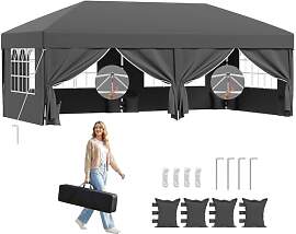 TRIUMPHKEY Pavillon 3x6m Wasserdicht Stabil