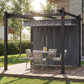 TRIUMPHKEY Pergola Pavillon 3x3m wasserdicht