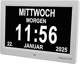 TROCOTN Demenz Uhr Senioren Digitale Uhr Tagesuhr