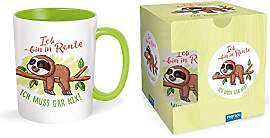 TRÖTSCH - Tasse Faultier Rentner : Kaffeetasse,