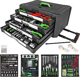 Trolley Werkzeugkoffer 899-tlg. mit 4 Schubladen - 