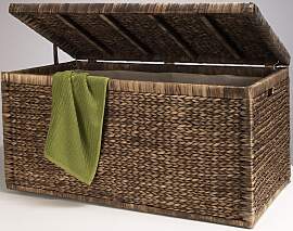 Truhe HOME AFFAIRE, braun, B:95cm H:44cm T:47cm,