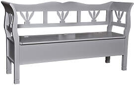 Truhenbank im Landhausstil - Eichenplatte lackiert