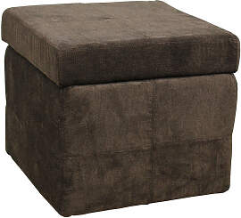 Truhenhocker Dana, braun gepolstert