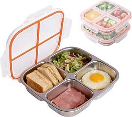 Trukafie 2 Stück Snackbox mit Fächern, Snack Box 