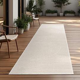 TT Home Outdoor Teppich Läufer 80x150 cm Creme,
