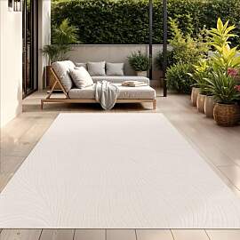 TT Home Outdoor Teppich Rund 200 cm Creme,