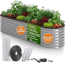 TTL GARDEN 200x60x45cm Metall Hochbeet Fusion
