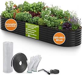 TTL GARDEN 320x80x45cm Elegance XL Metall Hochbeet 