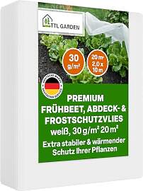 TTL GARDEN Frühbeetvlies 30g/m² 20m² 2x10m