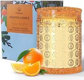 TTRWIN Duftkerze im Glas, Duft Orange, 200g Kerze