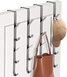 Türgarderobe, 4 Stück x 5 Haken, Edelstahl