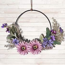 Türkranz Kranz Deko, Künstliche Blumen Gerbera