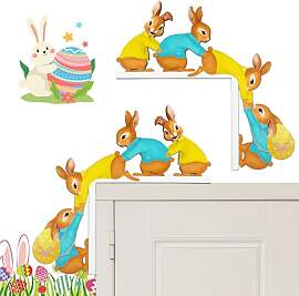 Türrahmen Deko Ostern, Osterhasen Türschild