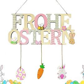 Türschild Frohe Ostern, Türschild Willkommen