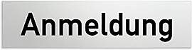 Türschilder24 Aluminium Türschild Anmeldung 160