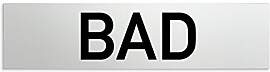 Türschilder24 Aluminium Türschild Bad 160 x 40 x 
