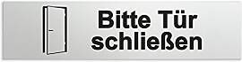 Türschilder24 Aluminium Türschild Bitte Tür
