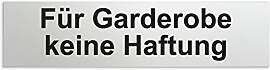 Türschilder24 Aluminium Türschild Für Garderobe 