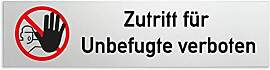 Türschilder24 Aluminium Türschild Zutritt für