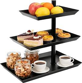 Turmegtt Etagere mit 3 Ebenen, Metall, drehbar um