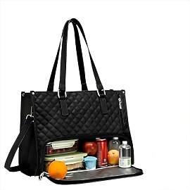 Turmegtt Lunchtasche Damen Schwarz, 15,6 Zoll