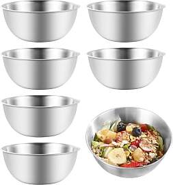 Tutamaz Edelstahl Schüssel Set, 6Pcs Ø 17 cm