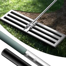 TUTOING 75 x 25 cm robuster Rasenrechen –