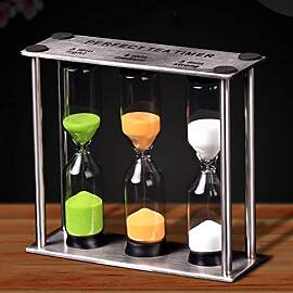 Tuzsocr Edelstahl Timer 3 in 1 Sanduhr Timer,