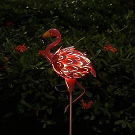 Tuzsocr Flamingo Solarlampen für Außen,Flamingo