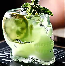 TVIAOH 350 ml 12 oz Totenkopfglas Weinglas