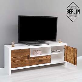 TV-Kommode Berlin im Landhausstil, rustikal weiß