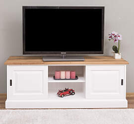 TV-Lowboard mit Schiebetüren im Landhausstil -
