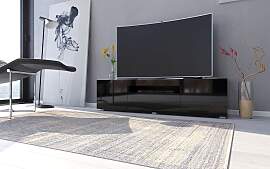 TV-Lowboard Sochi in Schwarz Hochglanz 150 cm