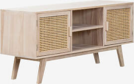 Tv-möbel 120x40 Cm Aus Ralik Design Holz Braun