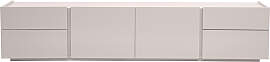 TV-Möbel in glänzendem Beige mit Stauraum L199.8 