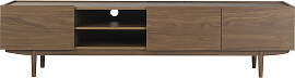 TV-Möbel mit Türen aus dunklem Holz B180 cm SANAA