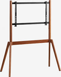 Tv-standfuß Aus Stahl Und Holz Curtiz Braun