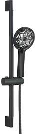 TVTIUO Schwarz Duschset mit Handbrause,Duschstange 