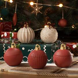 Twinkle Bauble Kerze Glas Beton Jesmonite