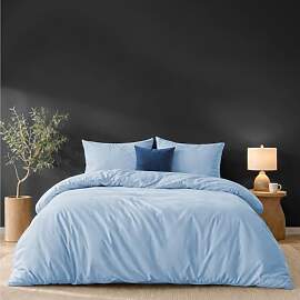 Twinzen Bettwäsche 220x240 cm Blau - Bettbezug