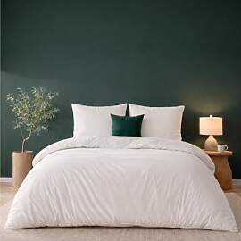 Twinzen Bettwäsche 220x240 cm Weiß - Bettbezug