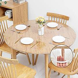 TWUTGAYW Runde Tischdecke, Wasserdicht, PVC,