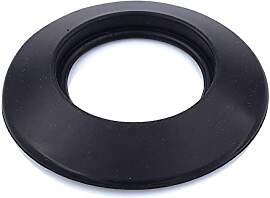 TYGERIX® 60 mm schwarze Silikon-Wandrosette |