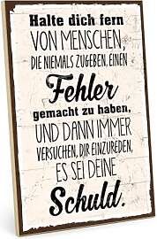 TypeStoff Holzschild mit Spruch – Halte dich