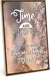 TypeStoff Holzschild mit Spruch – Time and